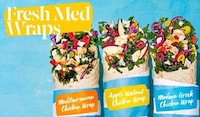 Fresh Mediterranean Chicken Wraps