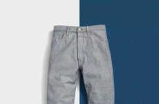 Reversed Light-Wash Jeans