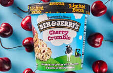 Crumbly Cherry Ice Creams