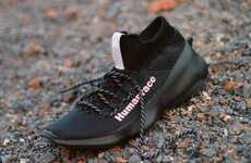 Ergonomic All-Black Tonal Sneakers