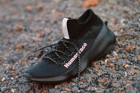 Ergonomic All-Black Tonal Sneakers