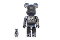 Space-Themed Marbled Bear Figurine