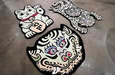 Intricate Mascot-Honoring Rugs