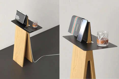 Book-Holding Side Tables