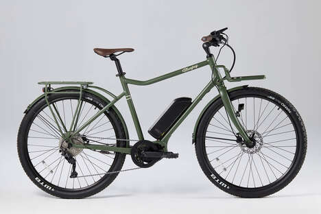 Dark Green Electric Bicycles