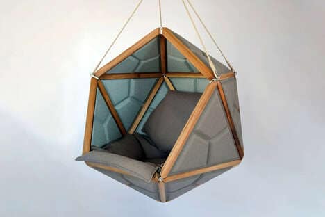 Peaceful Geometric Hanging Chairs