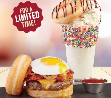 Donut-Topped Vanilla Shakes