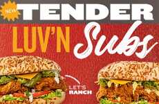 Chicken Tender-topped Sandwiches