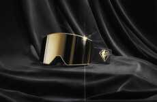 Large Golden Sleek Goggles