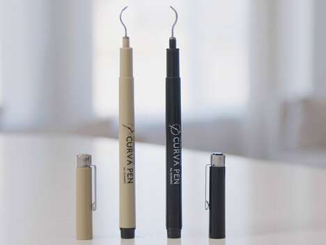 Ergonomically Curved Writing Utensils