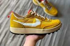 Yellow Panelled Canvas Sneakers