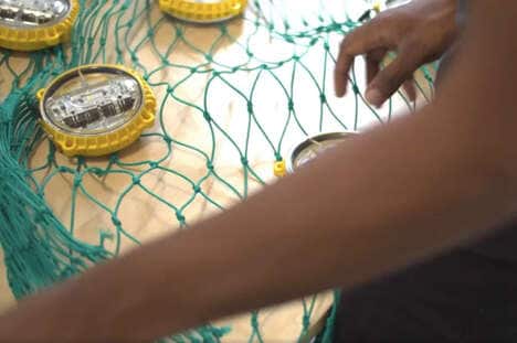 Fish-Attracting Net Lights