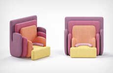 Enveloping Nested Layer Armchairs