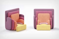 Enveloping Nested Layer Armchairs Image 1