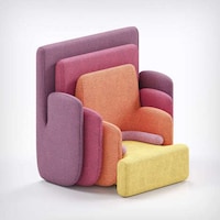 Enveloping Nested Layer Armchairs Image 2