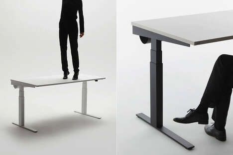 Adaptable Mobile Professional Desks : Airy Office Desk