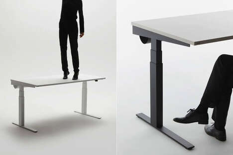 Motorized Cable-Hiding Desk Designs