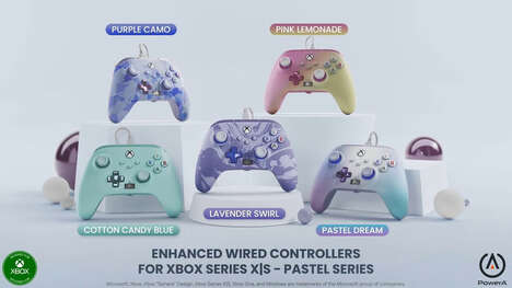 Pastel-Colored Gaming Controllers