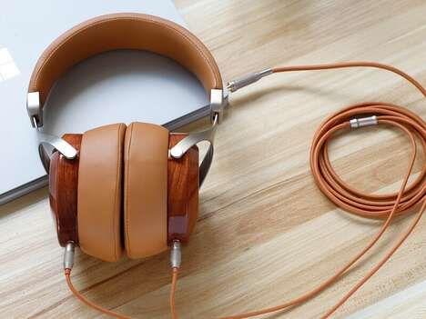 Demure Wood-Covered Headphones