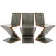 Reimagined Zig-Zag Metal Chairs Image 1