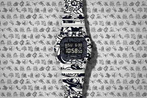 Cartoon-Printed Camouflage Watches