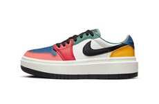 Colorfully Blocked Low-Cut Sneakers