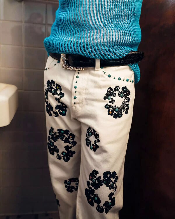 Sparkling Rhinestone Patterned Apparel : denim tears 2 Sparkling Rhinestone Patterned Apparel : denim tears 2