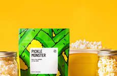 Pickle-Flavored Popcorn Snacks