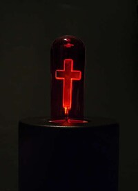 Red Neon Cross Lightbulbs Image 2