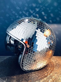 Road-Ready Disco Ball Helmets Image 3