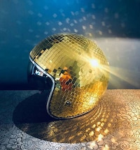 Road-Ready Disco Ball Helmets Image 7