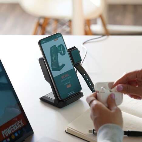 Portable Three-in-One Charging Stations