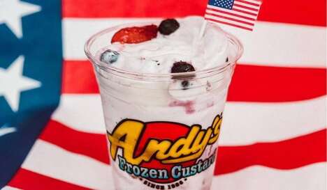 Patriotic Frozen Custard Desserts