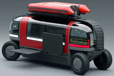 Semi-Amphibious Bus Designs