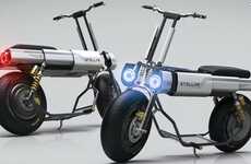 Futuristic Solar-Powered E-Bikes