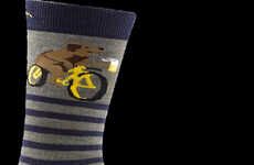 Quirky Fauna-Adorned Lifestyle Socks