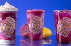 Blended Dragonfruit Puree Beverages