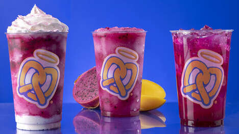 Blended Dragonfruit Puree Beverages