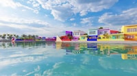 Colorful Floating Island Cities Image 3