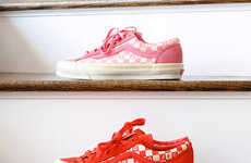 Checkerboard Patterned Skate Sneakers