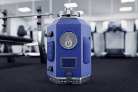 Oversized Hydration-Tracking Water Bottles