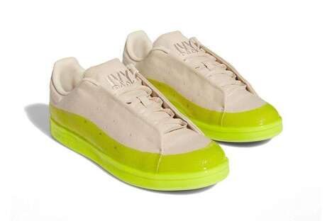 Lime-Dipped Textured Sneakers