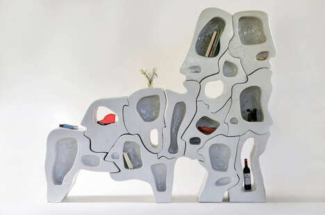 Abstract Jigsaw-Like Shelving