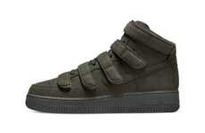 Militaristic Velcro High-Top Sneakers