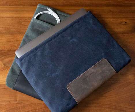 Leather-Accented Laptop Sleeves