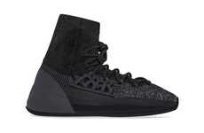 Dark High-Top Knitted Footwear