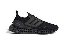 Triple Black-Tonal Knitted Sneakers