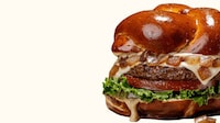 Cheesy Pretzel Bun Burgers Image 1