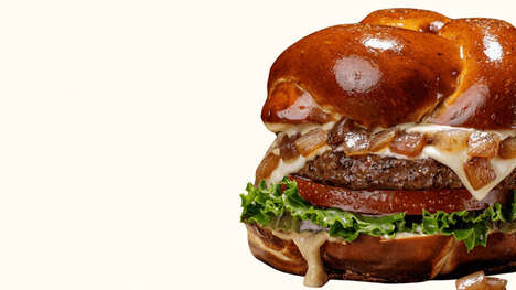 Cheesy Pretzel Bun Burgers