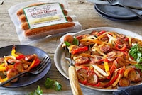 Cheddar-Infused Chicken Sausage